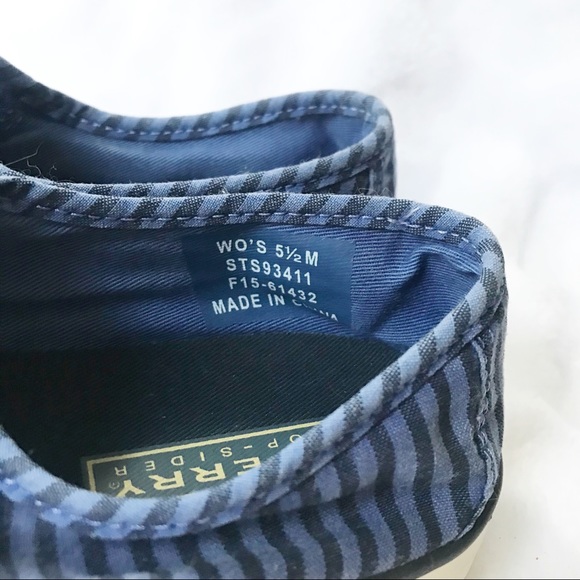 Sperry Seacoast Stripe Oxford Sneaker Size 5.5 - Picture 3 of 6